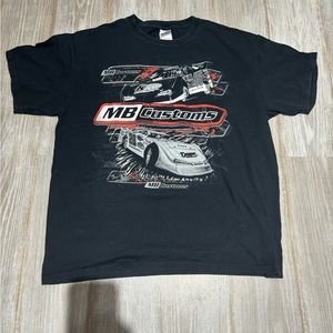 Graphic racing tee shirt